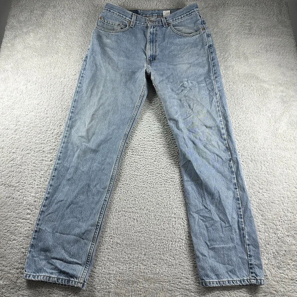 VINTAGE Levi's 505 Jeans Mens 34x32 Blue Faded Distressed Classic‎ Y2K